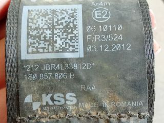 bontott VW UP Hátsó Biztonsági Öv Szett