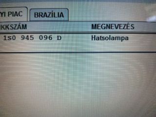 bontott VW UP Jobb Hátsó Lámpa