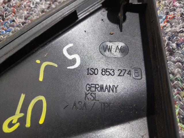 bontott VW UP Jobb Visszapillantó Tükör Előtti Burkolat