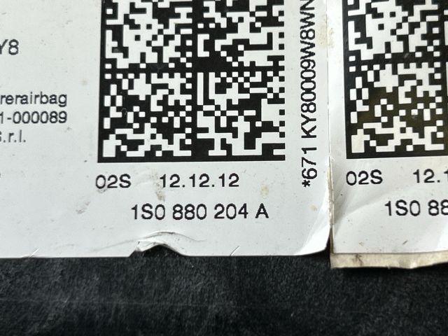 bontott VW UP Utasoldali Légzsák