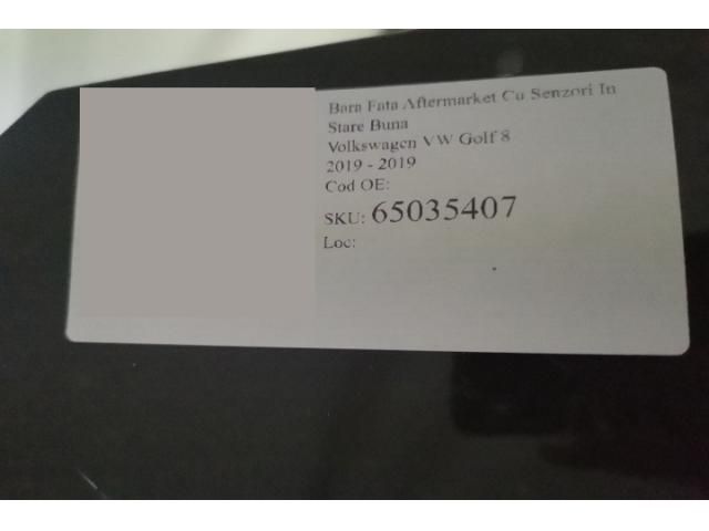 bontott VW VW GOLF VIII Első Lökhárító (Üresen)