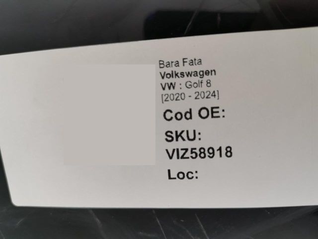 bontott VW VW GOLF VIII Első Lökhárító (Üresen)